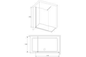 Душевая перегородка RGW WA-010 110x200, стекло прозрачное - 3