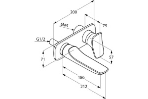 Смеситель Kludi Ambienta 532440575 внешняя часть - 2