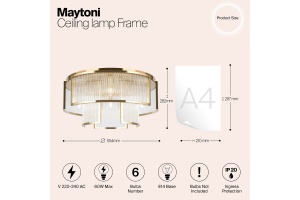 Потолочная люстра Maytoni Frame MOD174CL-06G - 2