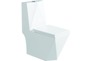Унитаз-моноблок SantiLine SL-5013 безободковый, с микролифтом