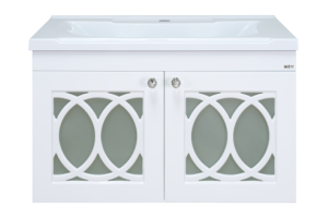 Тумба с раковиной Misty Тондо 70 белая глянцевая