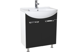 Тумба с раковиной Bellezza Альфа 65 черная - 2