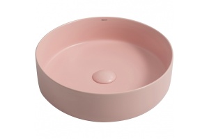 Накладная раковина Abber Bequem 40 розовая матовая