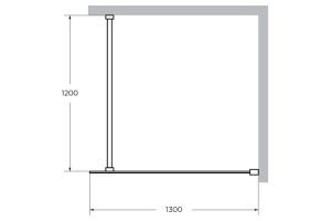 Душевая перегородка Cezares Liberta 130 хром (LIBERTA-L-1-130-120-C-Cr) - 2