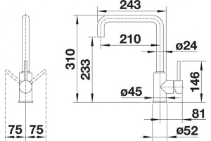 Смеситель для кухонной мойки Blanco Mili хром (524212) - 3