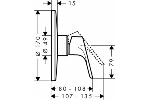 Смеситель для душа Hansgrohe Focus хром - 2