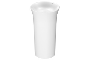 DURAVIT (White Tulip) Раковина, объединенная с пьедесталом, Ø 500 мм, без отверстия под смеситель, отдельностоящая, с сифоном, белая