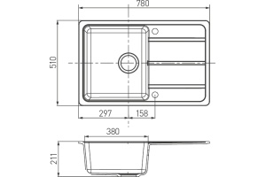 Мойка кухонная AQUATON Аманда латте - 3