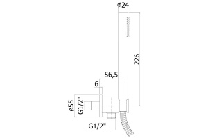 Душевой гарнитур Cezares Czr DEFA3 NOP - 2