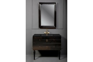 Тумба под раковину Armadi Art Vallessi Avangarde Piazza 80 черный - золото - 2