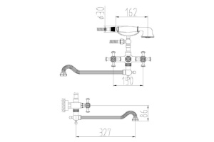Смеситель Zorg Antic A 7001WDN-SL универсальный - 2