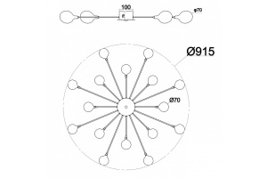 Потолочная люстра Escada Starfall 2109/1 Chrome - 3