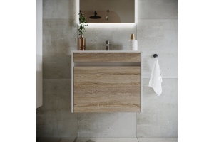 Тумба под раковину подвесная Sancos Smart 60 белая - 2