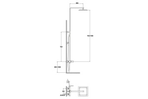 Душевая стойка BelBagno Arlie ARL-DOCM-CRM - 2