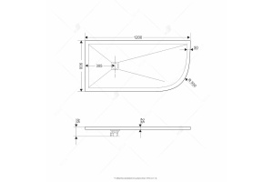Душевой поддон Rgw  90 см (16154129-01L) - 2
