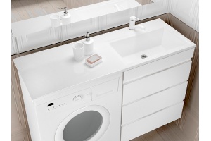 Раковина-столешница Style Line Даллас 130х48 белая правая - 2