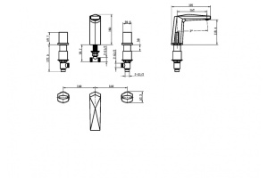 Смеситель для раковины Boheme Venturo черный - 2