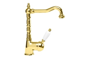 Смеситель для раковины Cezares Elite золото 24 карат (ELITE-LSM2-03/24-M) - 2