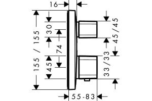 Термостат Hansgrohe Ecostat E 15707000 для душа - 2