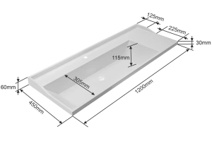 Раковина мебельная Санта Сириус 120 белый - 2
