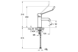 Смеситель для раковины Vitra  хром (A42312WSA) - 2