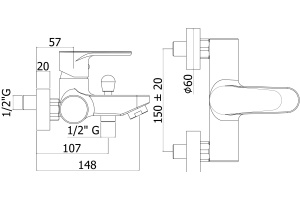 Смеситель Paffoni Green GR022CR для ванны - 2