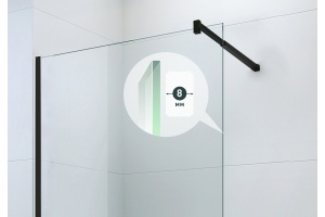 Душевая перегородка Berges Wasserhaus Sky Black 80x200, профиль черный 064008 - 3