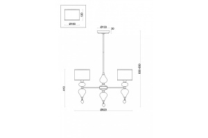 Люстра на штанге Freya Raise FR5369CL-03BS - 2