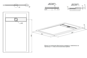 Поддон для душа Allen Brau Infinity 140х90 белый - 2
