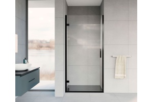 Душевая дверь в нишу Vincea Flex VDP-1F900CLB 90 см, хром, черный профиль, стекло прозрачное - 2