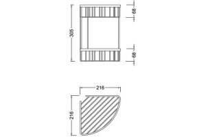 Полка угловая двойная Timo Nelson 150082/00 хром - 2