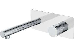 Смеситель для раковины Boheme Stick white, diamond chrome (125-WCR)