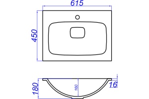 Мебельная раковина Aqwella 5 stars Malaga 60 - 2