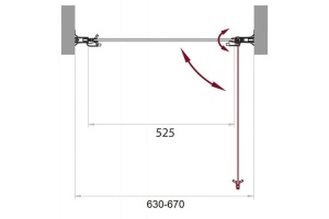 Душевая дверь BelBagno Sela 65 хром (SELA-B-1-65-P-Cr) - 3