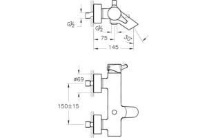 Смеситель для ванны Vitra Nest Trendy хром (A42242EXP) - 2