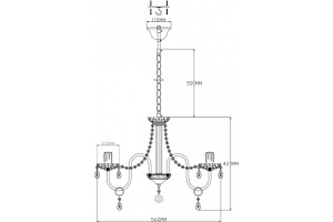Подвесная люстра Moderli Fettel V2510-5P - 2