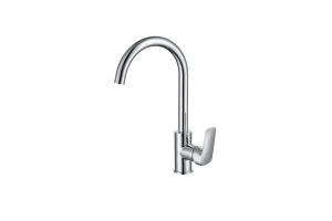 Смеситель для кухни AQUATEK ВЕГА AQ1082CR, полукруглый излив