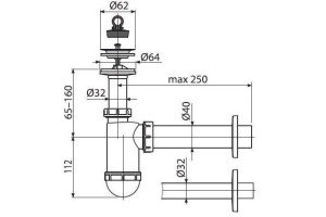 Сифон для раковины AlcaPlast A41 - 3