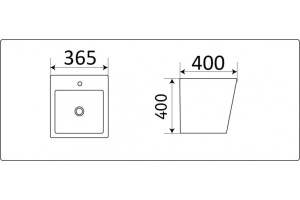 Раковина подвесная CeramaLux N 36.5 см белый (500V) - 2