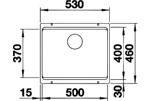 Мойка из гранита Blanco Etagon бежевый (522232) - 2