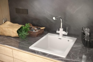 Мойка кухонная Paulmark Praktisch 51 белый матовый - 3