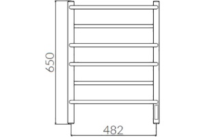 Электрический полотенцесушитель Terminus Классик П6 450х650 Хром - 3
