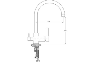 Смеситель для кухни GPD Espina хром - 2