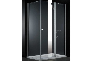 Душевой уголок Cezares Elena 100х80 хром стекло рифленое