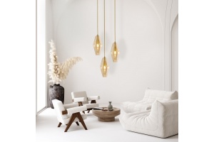 Подвесной светильник Eurosvet Prism 50236/3 янтарный - 2