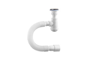 Сифон для раковины бутылочный Санта с гибкой трубой 