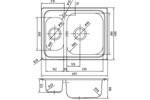 Мойка кухонная Iddis Strit STR60SZi77 - 2
