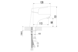 Смеситель для раковины Lemark Luna хром (LM4116C) - 2