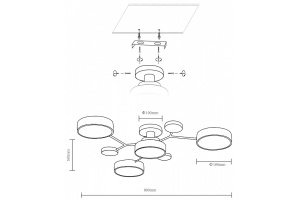 Потолочная люстра Velante Velante 446-207-04 - 2