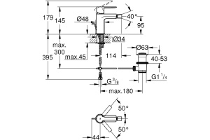 Смеситель Grohe Lineare New 33848001 для биде - 2